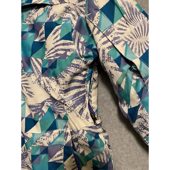 Liquid Venture Snowboard Jacket Girls Large Purple Teal Teen Geometric Insulated - Picture 7 of 16